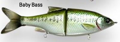 glide bait tackle box Shine Glide Pro Baby Bass / 7.25 in