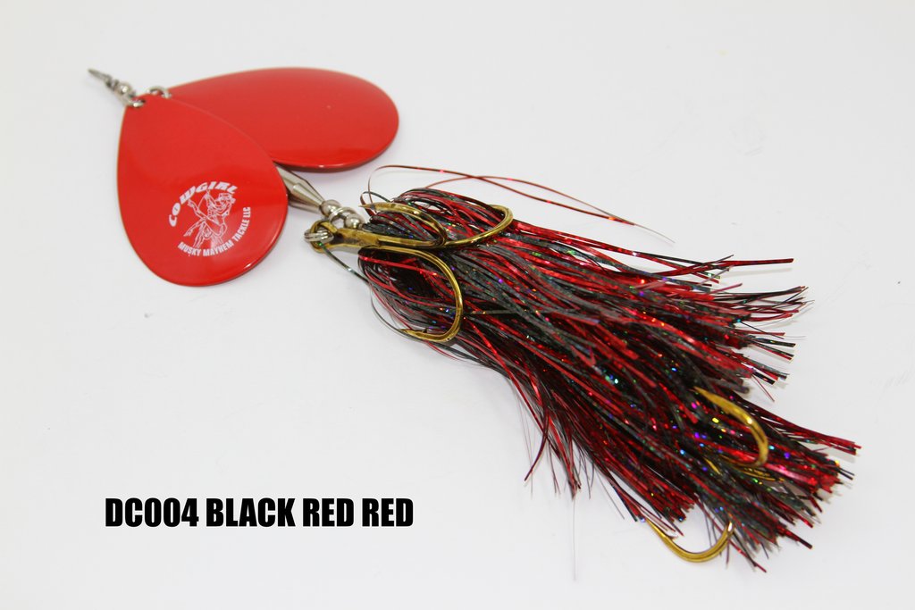 double cowgirl fishing lure Musky Mayhem Heavy Weight JR Team Rhino Outdoors LLC The Musky Mayhem Tackle Double Cowgirl is built to bring in big muskies MUSKY MAYHEM TACKLE JR DBL