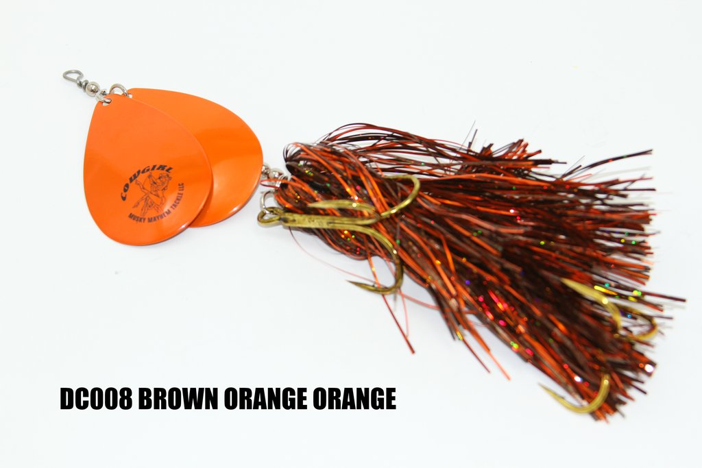cowgirl fishing lure DOUBLE COWGIRL DC008 BROWN ORANGE ORANGE
